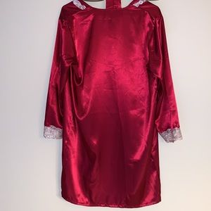 Red Lace 3 Piece Pajama Set